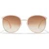 Vince Camuto 57mm Metal Oval Sunglasses In Gold