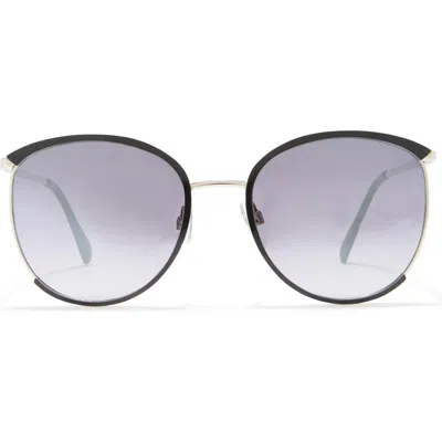 Vince Camuto 57mm Metal Oval Sunglasses In Black