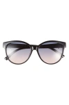 Vince Camuto 58mm Gradient Cat Eye Sunglasses In Black