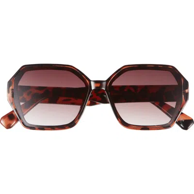 Vince Camuto 58mm Gradient Geometric Sunglasses In Brown
