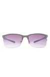 Vince Camuto 62mm Rimless Retro Rectangle Sunglasses In Gunmetal