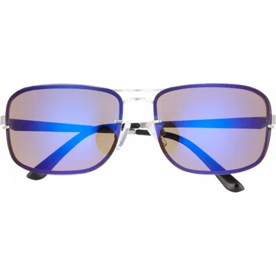 Vince Camuto 64mm Oversize Aviator Sunglasses In Blue