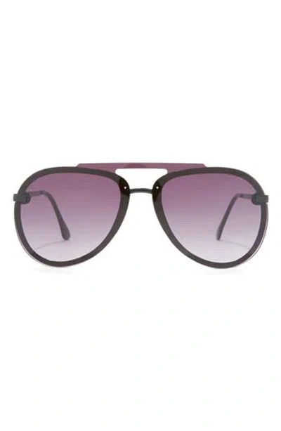 Vince Camuto 65mm Aviator Shield Sunglasses In Purple