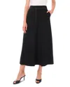 Vince Camuto A Line Contrast Stitch Skirt In Black