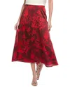 Vince Camuto A-line Midi Skirt In Red