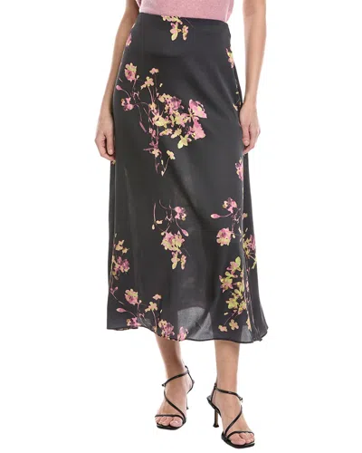 Vince Camuto A-line Slip Midi Skirt In Black