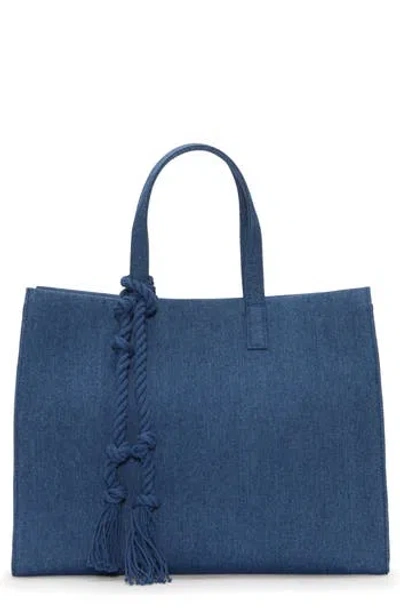 Vince Camuto Aalis Canvas Tote Bag In Blue