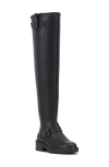 Vince Camuto Abrila Womens Faux Leather Tall Over-the-knee Boots In Black