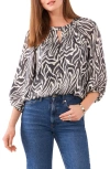 VINCE CAMUTO VINCE CAMUTO ABSTRACT PRINT KEYHOLE NECK TOP