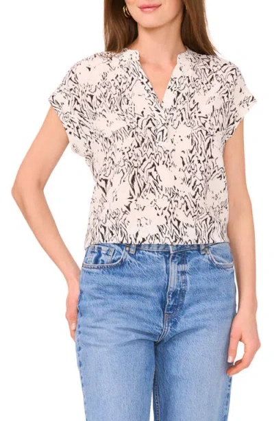 Vince Camuto Abstract Print Short Sleeve Top