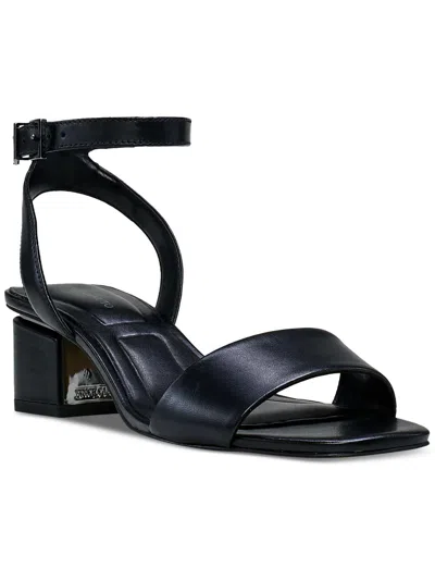 Vince Camuto Acaylee Womens Leather Ankle Strap In Black