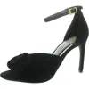 Vince Camuto Adaline Womens Satin Rosette Heels In Black