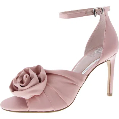 Vince Camuto Adaline Womens Satin Rosette Heels In Multi