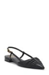 Vince Camuto Agnes Pointed Toe Slingback Flat In Black