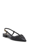 Vince Camuto Agnes Pointed Toe Slingback Flat In Black
