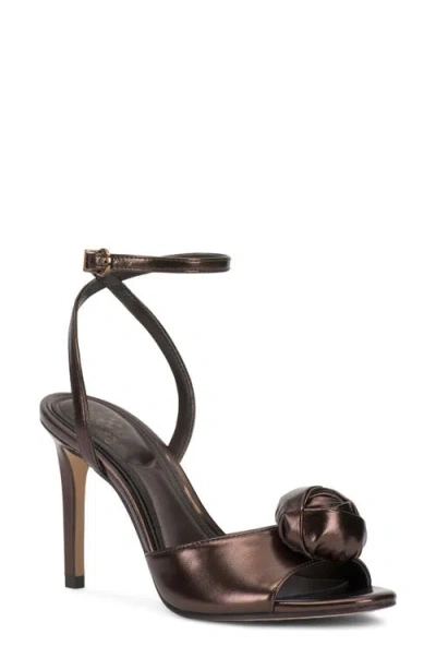 Vince Camuto Aisven Rosette Ankle Strap Sandal In Haute Chocolate