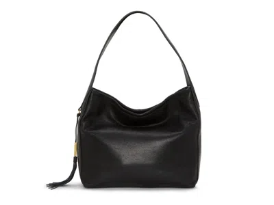 Vince Camuto Aleah Leather Shoulder Bag In Black