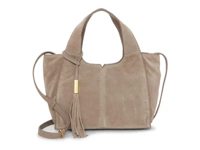 Vince Camuto Aleah Suede Satchel In Brown