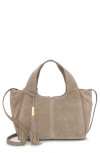Vince Camuto Aleah Suede Tote In Neutral