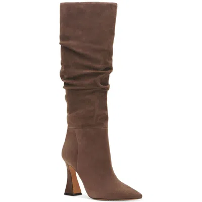 Vince Camuto Alinkay Womens Zipper Slouchy Knee-high Boots In Brown