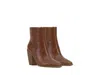 Vince Camuto Allie Boot Womens Us 7 Brown Leather Side Zip Ankle Booties Zpo2534 In Brown