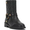 Vince Camuto Amais Quilted Moto Boot In Black