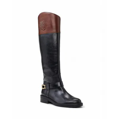 Vince Camuto Amanyir Boots Women's Us 7 Black Leather Knee-high Riding Zpo3524