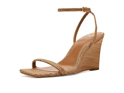 Vince Camuto Ambee Ankle Strap Wedge Sandals In Neutral