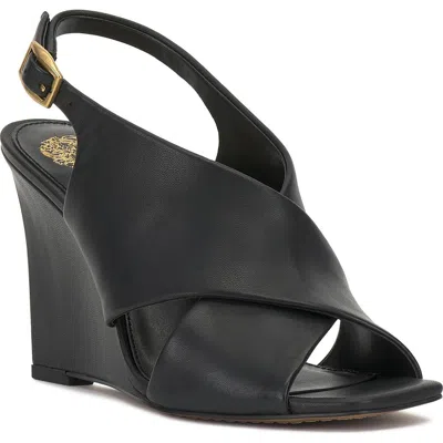 Vince Camuto Ameira Slingback Wedge Sandal In Black