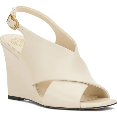 Vince Camuto Ameira Slingback Wedge Sandal In White