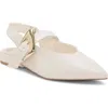Vince Camuto Amoret Pointed Toe Slingback Flat In Neutral