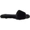 Vince Camuto Ampendie Womens Faux Fur Comfort Slides In Black