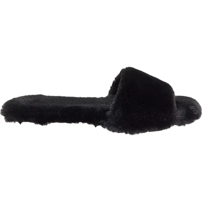 Vince Camuto Ampendie Womens Faux Fur Comfort Slides In Black