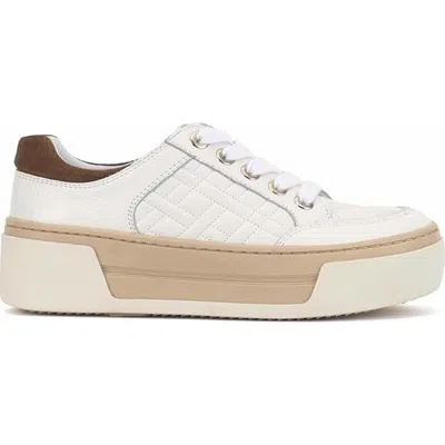 Vince Camuto Anabell Sneaker Women's Bright White Platform Shoes Gal1580 In Neutral