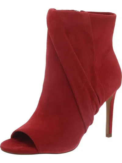 Vince Camuto Atonna Womens Ruched Peep Toe Booties In Multi