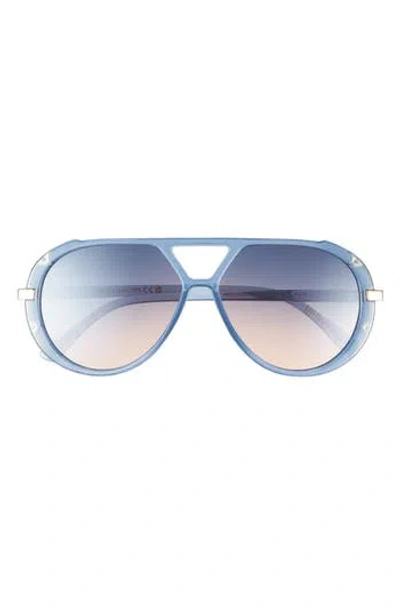 Vince Camuto Aviator Sunglasses In Blue