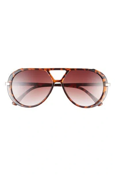 Vince Camuto Aviator Sunglasses In Brown