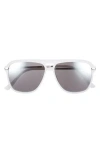 Vince Camuto Aviator Sunglasses In Transparent
