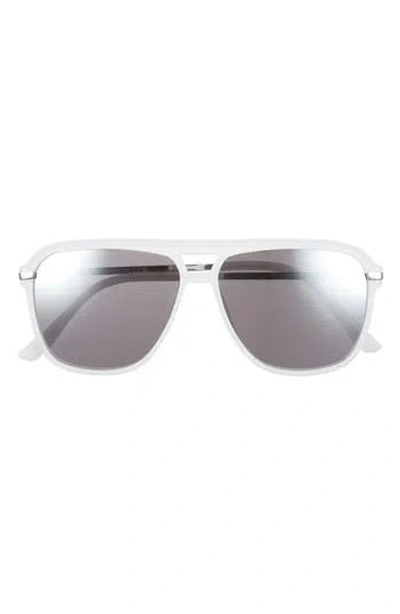 Vince Camuto Aviator Sunglasses In Transparent