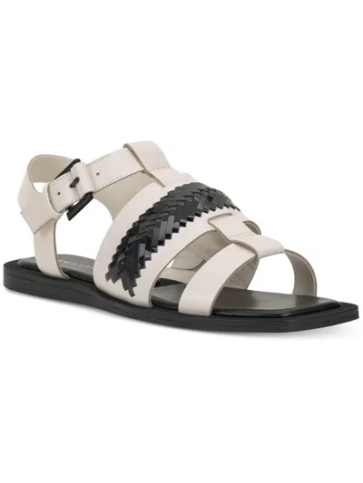 Vince Camuto Bachelen Womens Strappy Square Toe Gladiator Sandals In White
