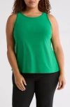 Vince Camuto Back Keyhole Tank In Summer Green