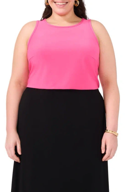 Vince Camuto Back Keyhole Tank In Wildfire Pink