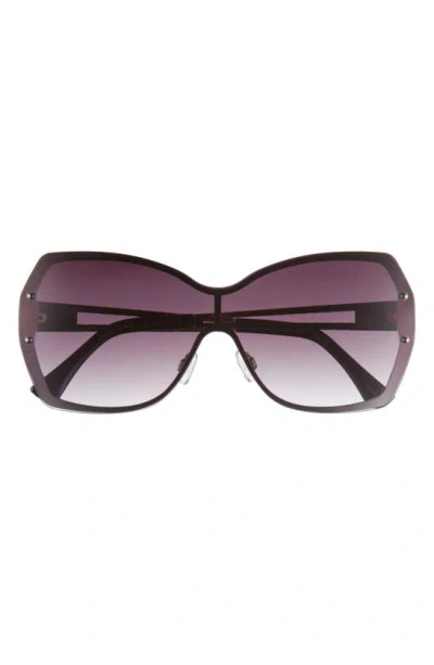 Vince Camuto Backframe 145mm Gradient Shield Sunglasses In Black