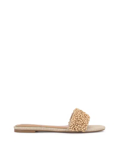 Vince Camuto Balea Beaded Sandal In Brown