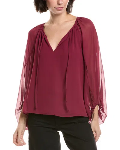Vince Camuto Ballon Sleeve Blouse In Burgundy