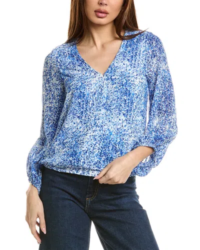 Vince Camuto Ballon Sleeve Wrap Blouse In Multi