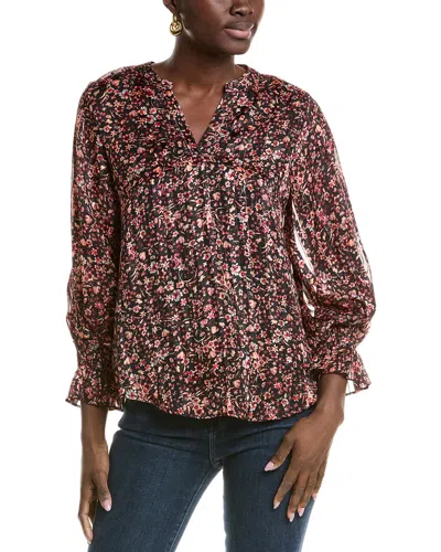 Vince Camuto Balloon Sleeve Blouse In Black