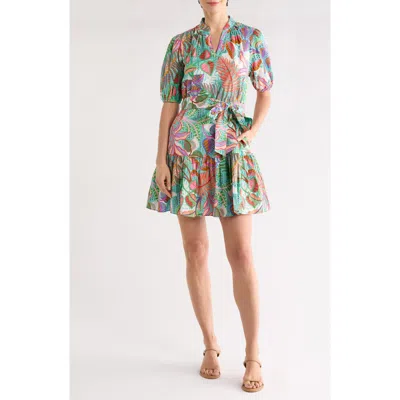 Vince Camuto Balloon Sleeve Minidress In Multi