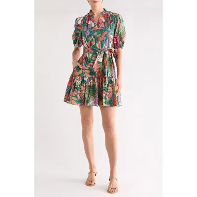 Vince Camuto Balloon Sleeve Minidress In Multi