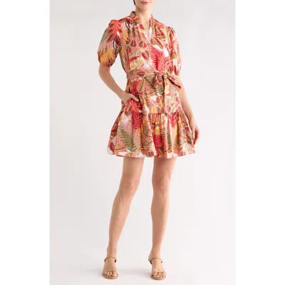 Vince Camuto Balloon Sleeve Minidress In Multi